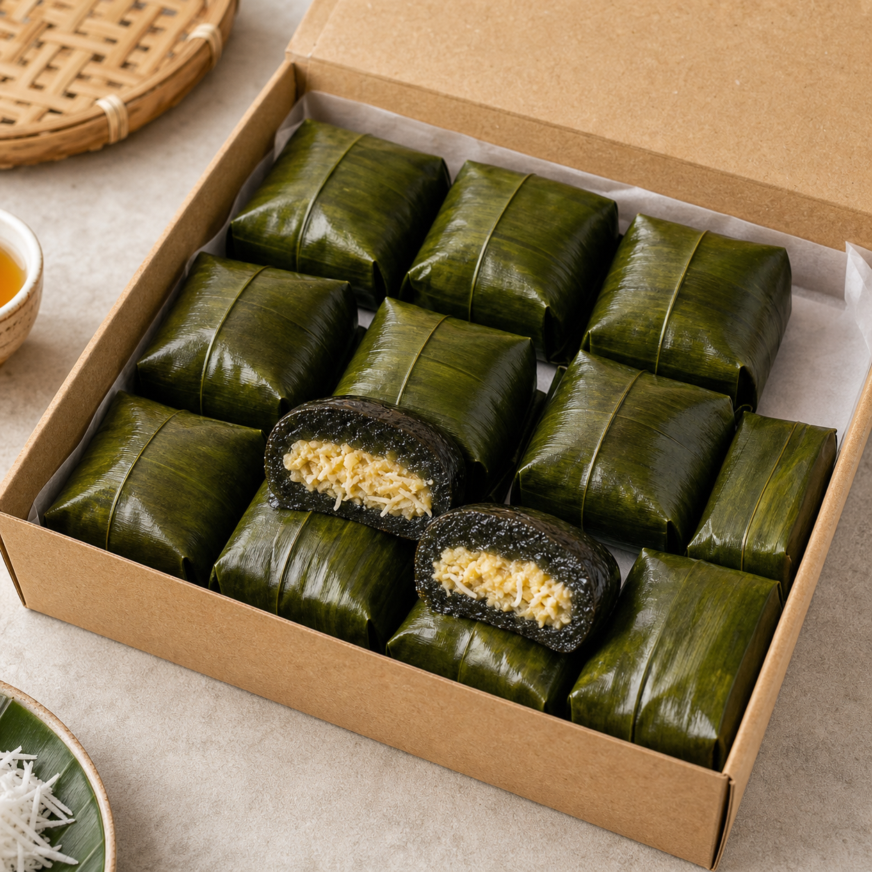 Bánh ít lá gai Phú Yên hộp 10 cái