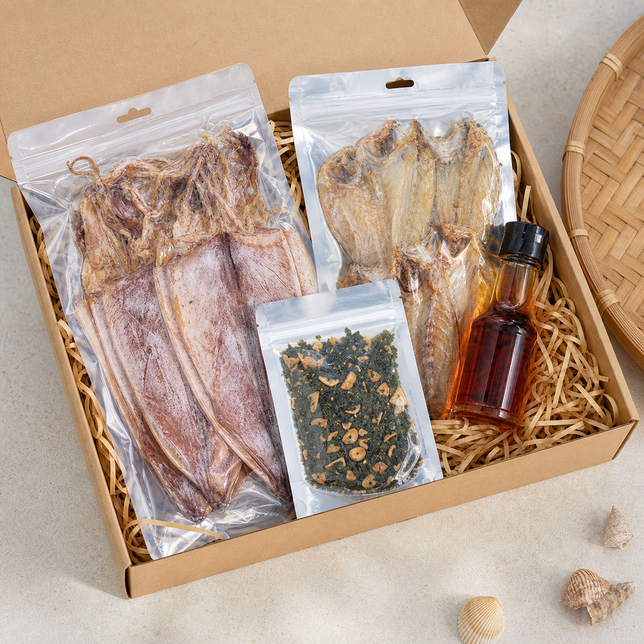 Mực khô nguyên con loại đặc biệt 300g