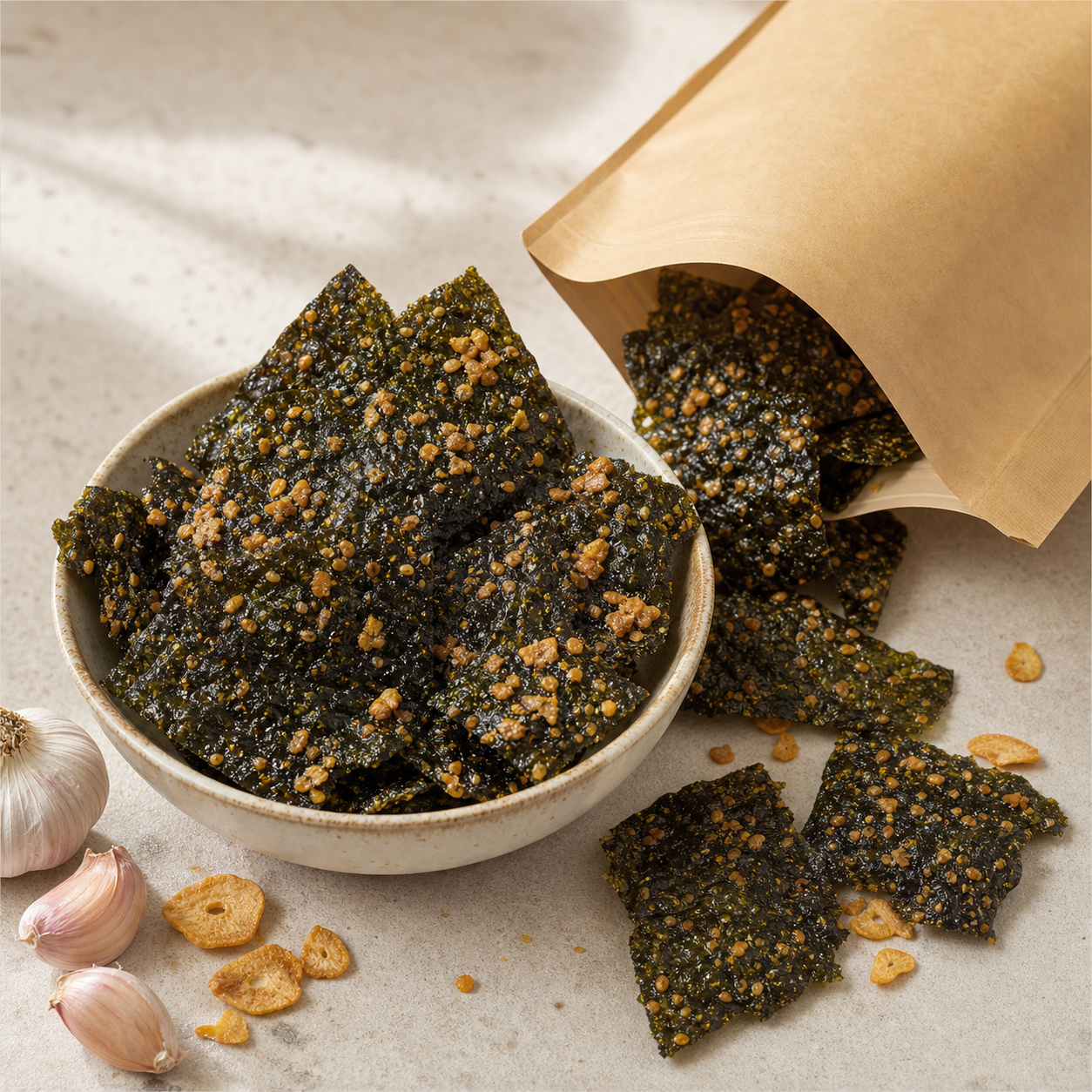 Rong biển cháy tỏi gói 200g